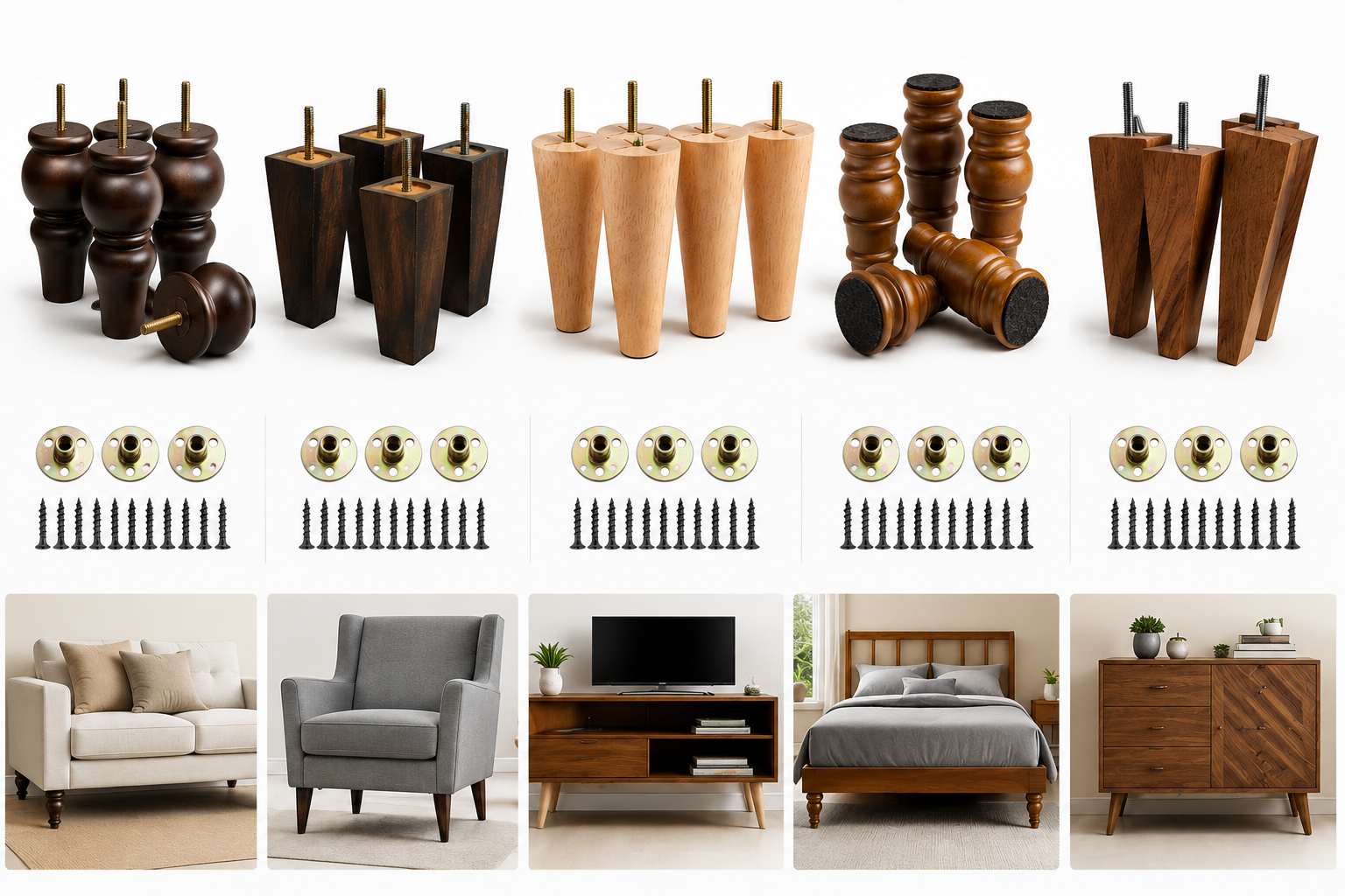 Wooden Sofa Legs